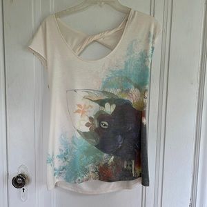 Rhino whale open back sleeveless T